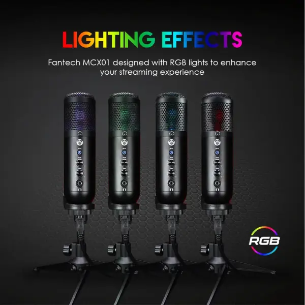 Fantech Leviosa MCX01 Professional RGB Condenser Microphone