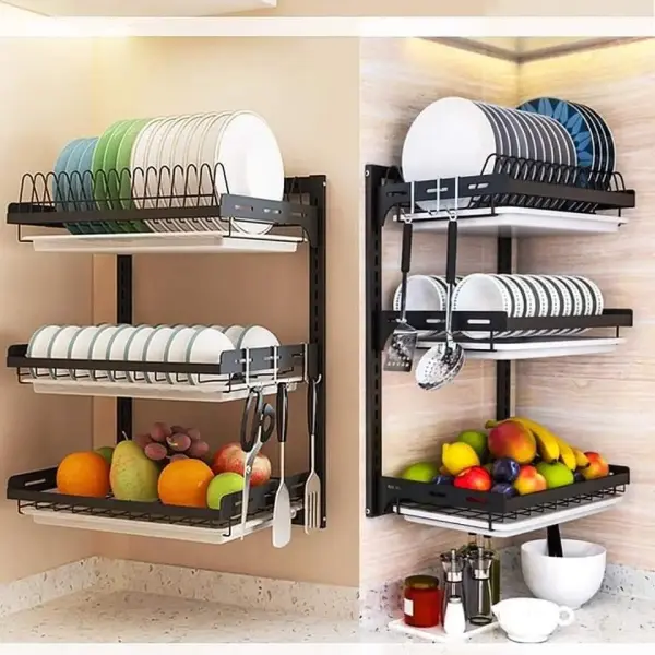 Wall Fitting Kitchen Dish Rack – Stylish & Durable Dish Storage Solution